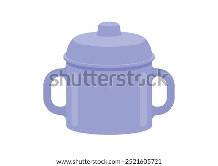 Baby sippy cup. Simple flat illustration.