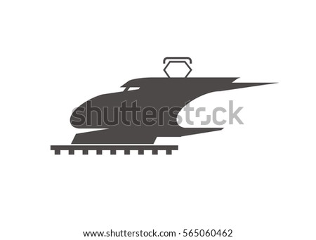fast bullet train simple icon