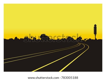 Similar – Image, Stock Photo Sunset turning rail track into golden path