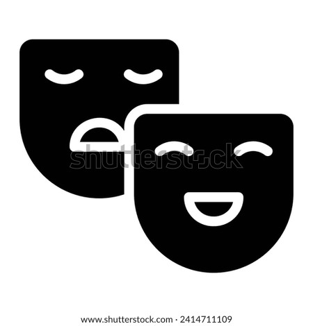drama theatre Glyph Icon Background White