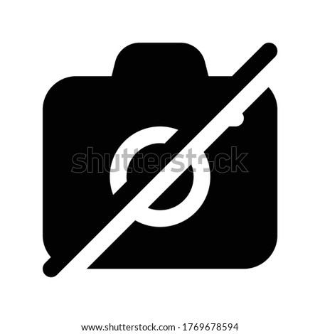 Disable Camera Icon Logo Template Illustration Design