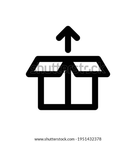 outside box line icon. suitable for logo, illustration, etc.