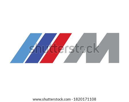 Logo m icon vectoriel sur fond blanc