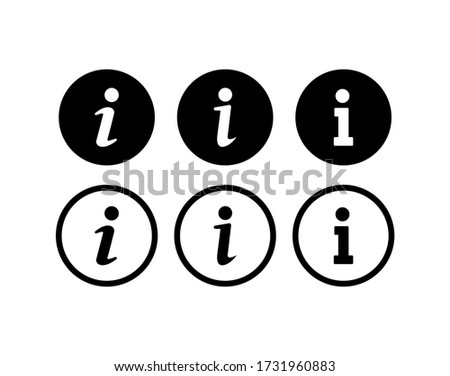 Information icon symbol. Faq and help desk icon symbol pack