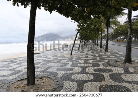 Similar – Foto Bild Menschenleerer Strand in Rio de Janeiro, Brasilien