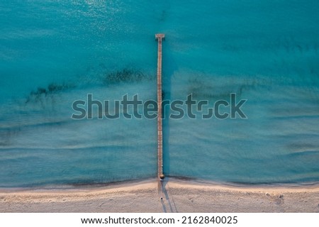 Top view of Plaja de Muro beach, Majorca, Spain Imagine de stoc © 