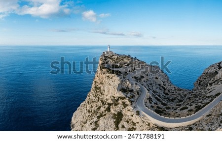 Similar – Foto Bild Blick vom Cap de Rep in Richtung Engolasters, man sieht auch die Stadt Encamp und Andorra La Vella, Andorra