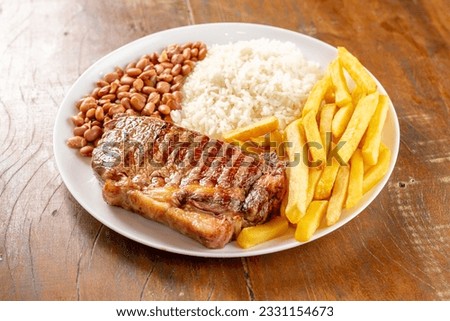 Similar – Image, Stock Photo Tasty rice with beans in bowl on table