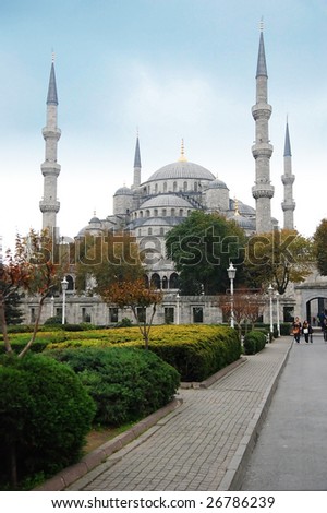 Side view of Istanbul Blue Mosque. For other similar images from the series, please, check my portfolio.
