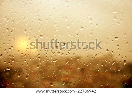 close up shot of rain droplets on window