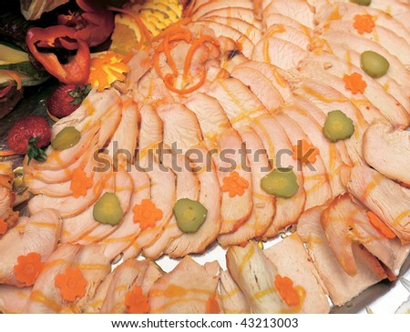 close up shot of a table with white meat