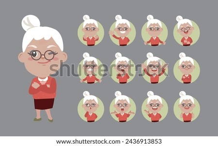 Old people with different poses