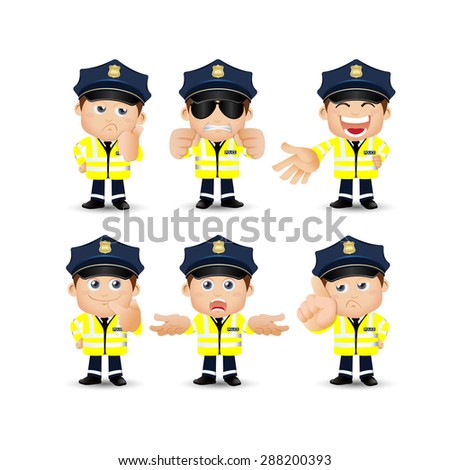 People Set - Profession - Traffic Policeman