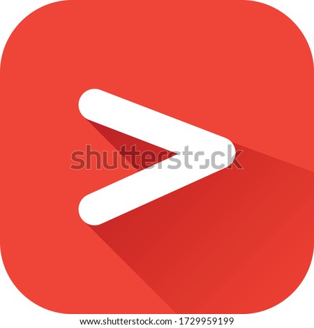 Is Greater Then Sign / Button Vector Icon
