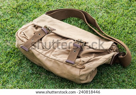 Messenger Bag/Messenger Bag on grass background