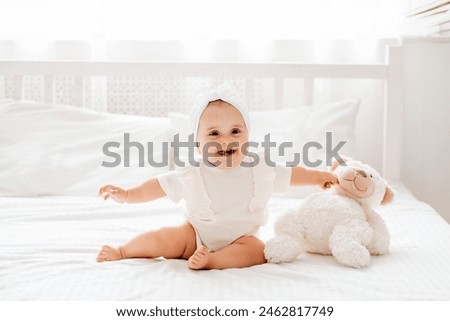 Similar – Image, Stock Photo baby girl playing on floor
