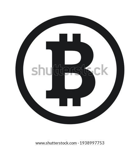 Bitcoin icon sign payment symbol. Cryptocurrency logo. Simple vector.