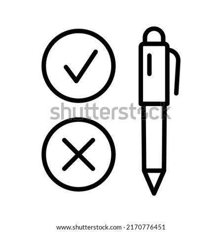 Pros and cons icon. Positive and negative, true or false. Plus and minus. Pictogram isolated on a white background.