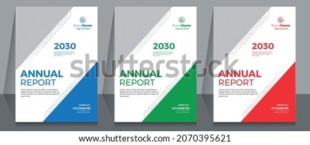 Annual Report Corporate Brochure Cover Template Layout Design.