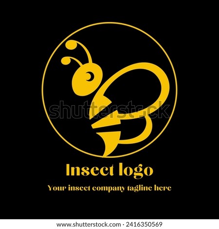 Golden insect logo golden logo insect logo company logo