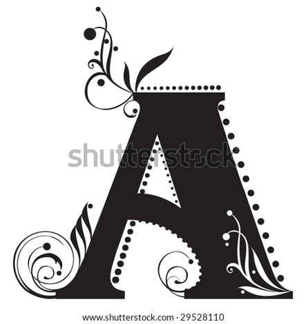 Decorative Letter With Flowers For Design Stock Photo 29528110 ...