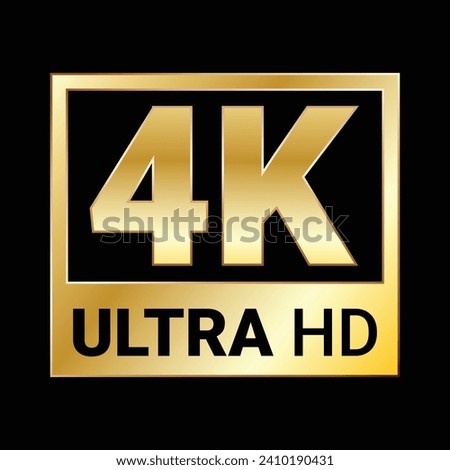 4k ultra hd golden text vector.