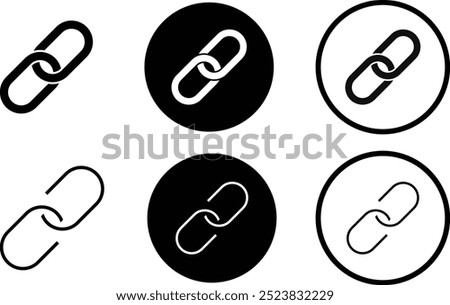 
link icon. two chain link symbol vector illustration.