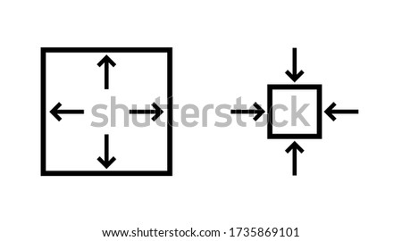 Arrow size line icon vector collection design. Illustration in flat style.