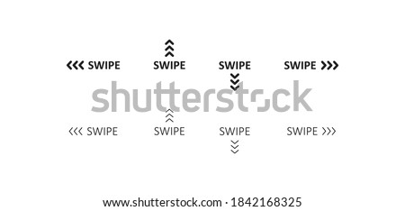 Swipe icon. Up arrow button symbol. Social media scrollsign, slide logo design in vector flat style. Stock foto © 