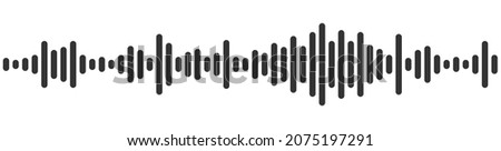 Voice message icon. Audio wave illustration. Mobile chat concept in vector flat style.