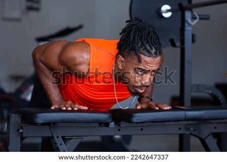 Similar – Image, Stock Photo Black man with dreadlocks looking at camera