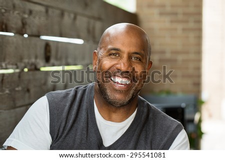 Happy African American man