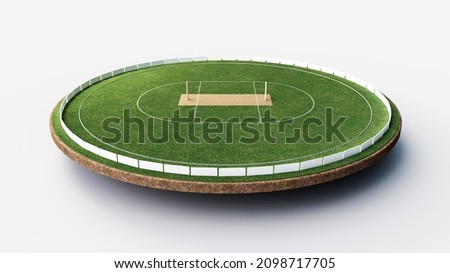 Cricket stadium Ground Cut out earth Empty Play Ground 3d illustration  Сток-фото © 