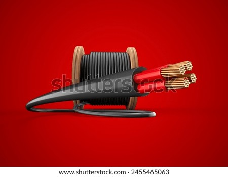 Similar – Image, Stock Photo A roll of cable with mirroring