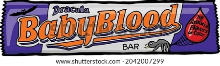 This design features a chocolate candy bar spoofing a baby ruth.