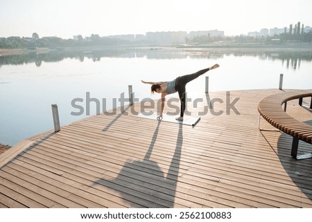 Image, Stock Photo experience enchanting sunrise on the Mediterranean Sea