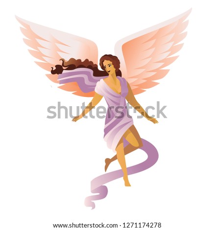 angel woman flying