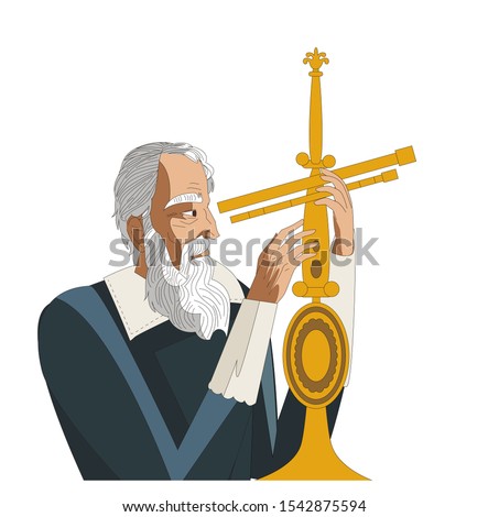 galileo galilei. great scientific astronomer.