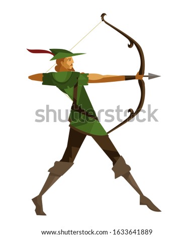 robin hood ranger archer aiming 