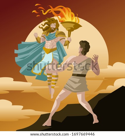 prometheus stealing the fire flame from gods