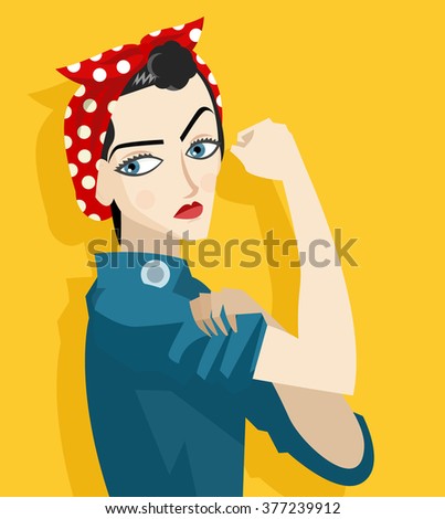 feminist girl holding her arm