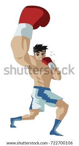 boxer performing an uppercut punch Zdjęcia stock © 