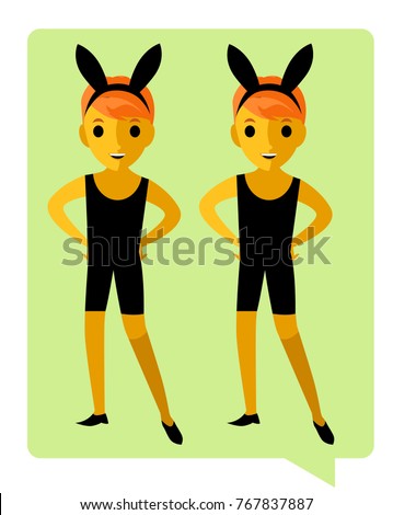 cute bunny men icon