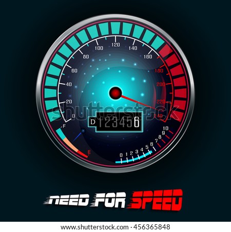 Racing car Speedometer illustration.Vector