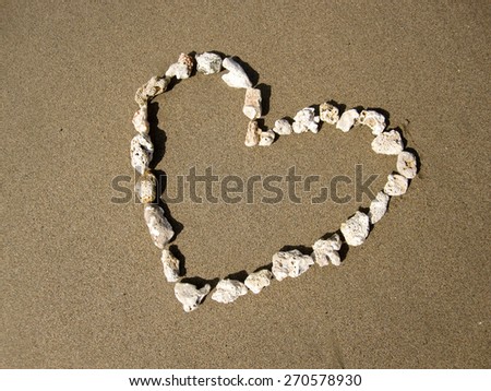 Coral shaped like a heart