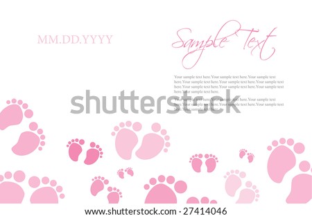 Baby Feet Invitation Template 3