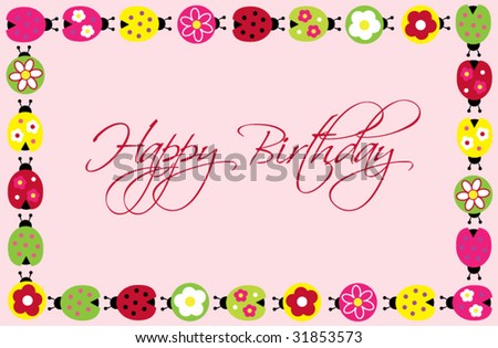 Ladybug Border Stock Vector Illustration 31853573 : Shutterstock