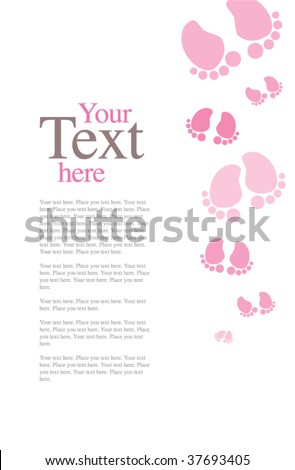 Baby Feet Invitation Template 4