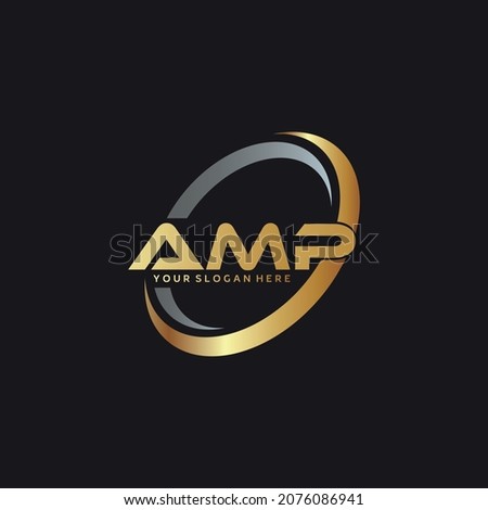 business AMP letter logo design vector