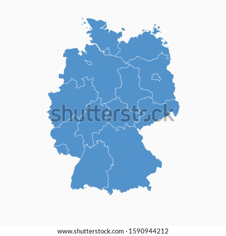 Germany Blue Map On White Background Germany Modern Icon Map Germany Simple Vector illustration EPS10